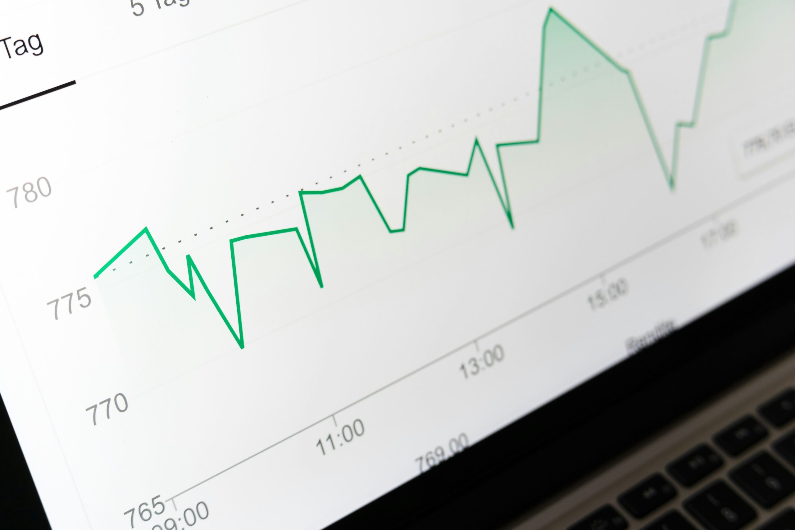 Monitoring Trading Dashboard A close-up of hands navigating a trading dashboard, illustrating the monitoring of profit, loss, and drawdown metrics for effective trading.