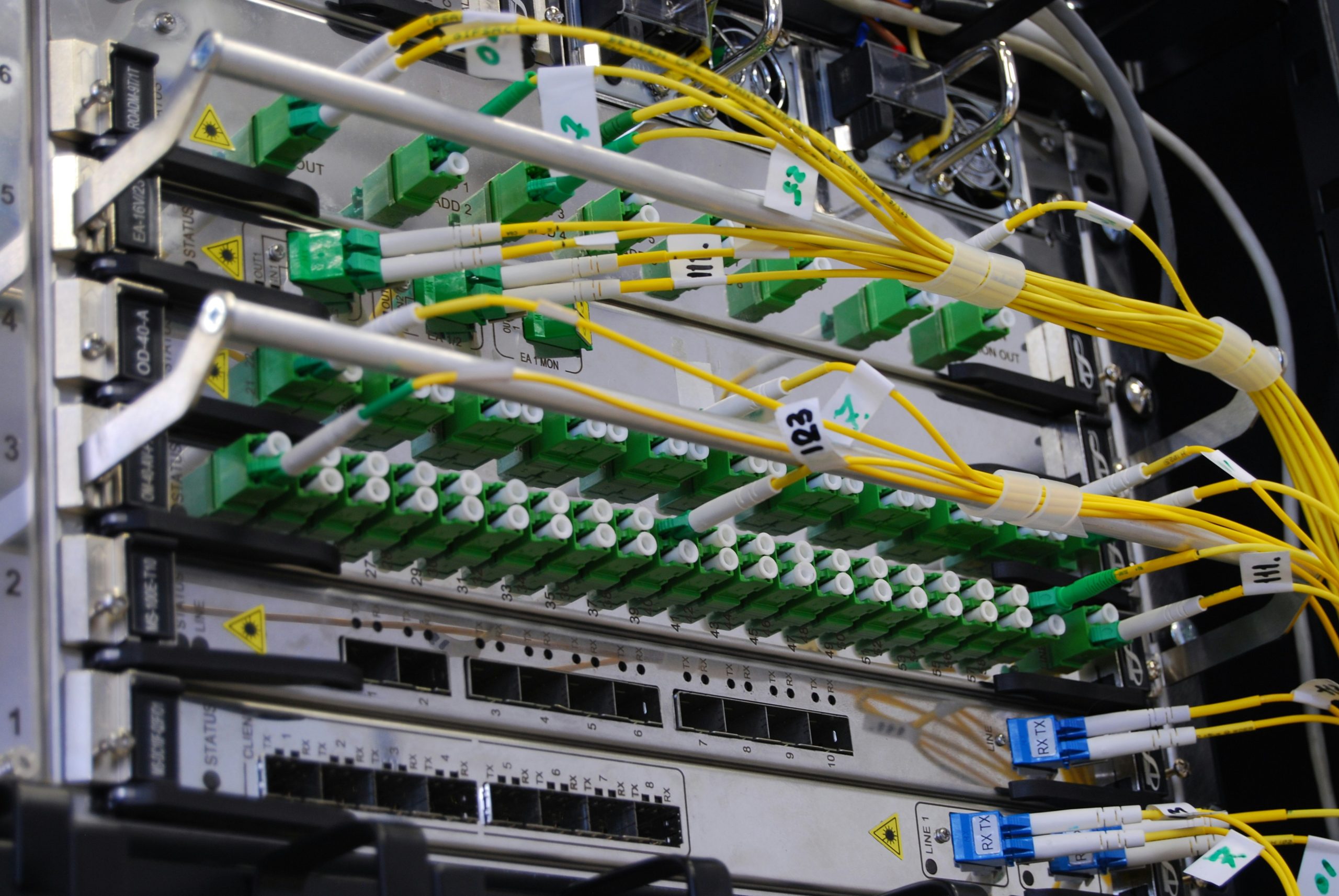 A detailed shot of server room infrastructure, symbolizing the robust and scalable 'plumbing' required for a successful forex affiliate network.